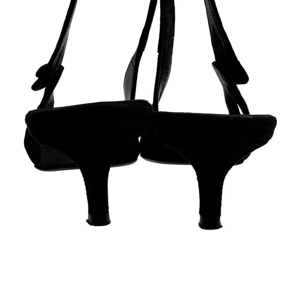 Lindsay Perry Suede Kitten Heels With Pink Rhinestone Stars Women's 36 1/2 US 6 - Picture 5 of 7